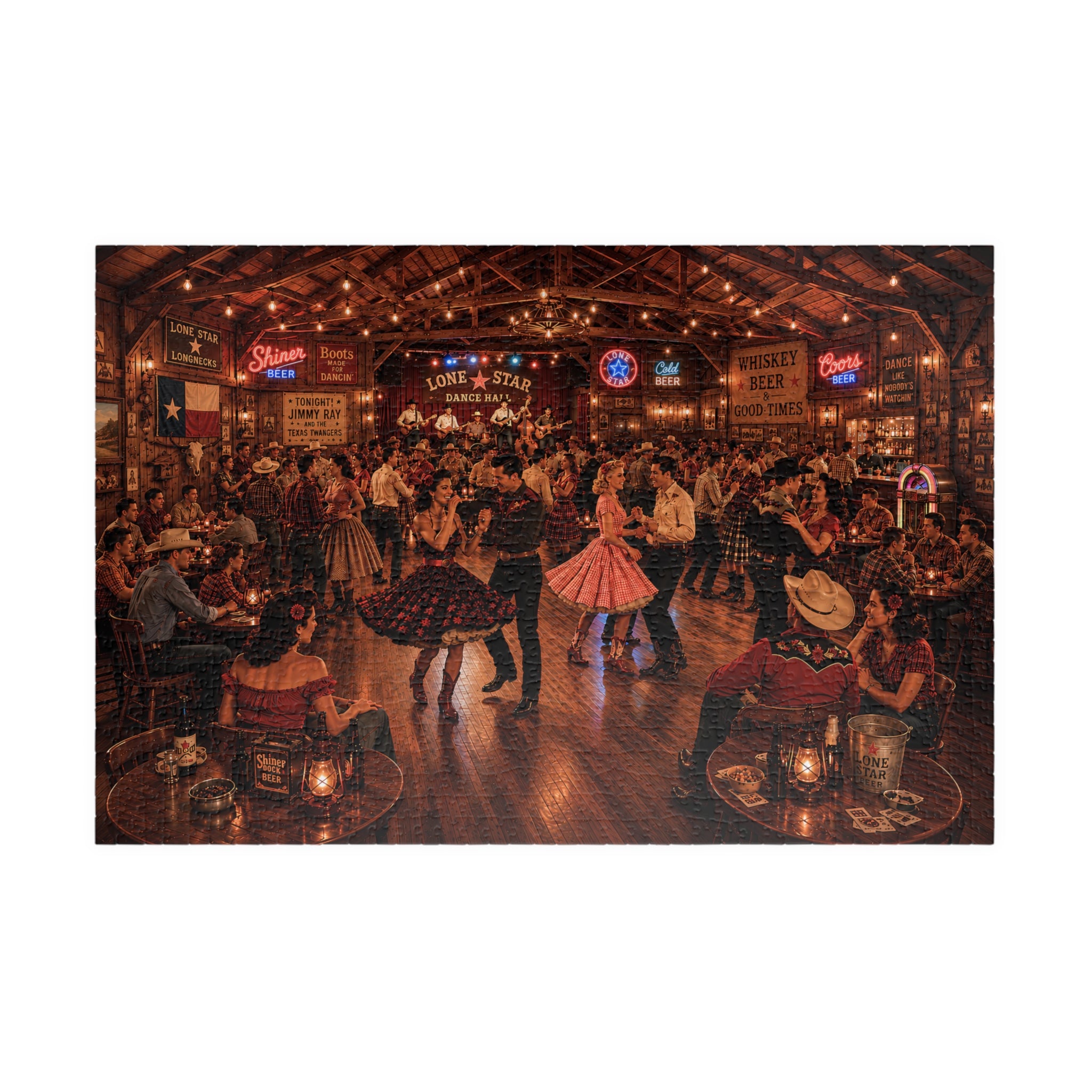 Darling, Save Me a Dance – Vintage Western Dance Hall Art Puzzle