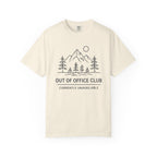 Out Of Office Club Minimal Shirt, Mountain Line Art Tee, Nature Lover Gift, Simple Hiking Shirt, Outdoor Graphic Comfort Colors