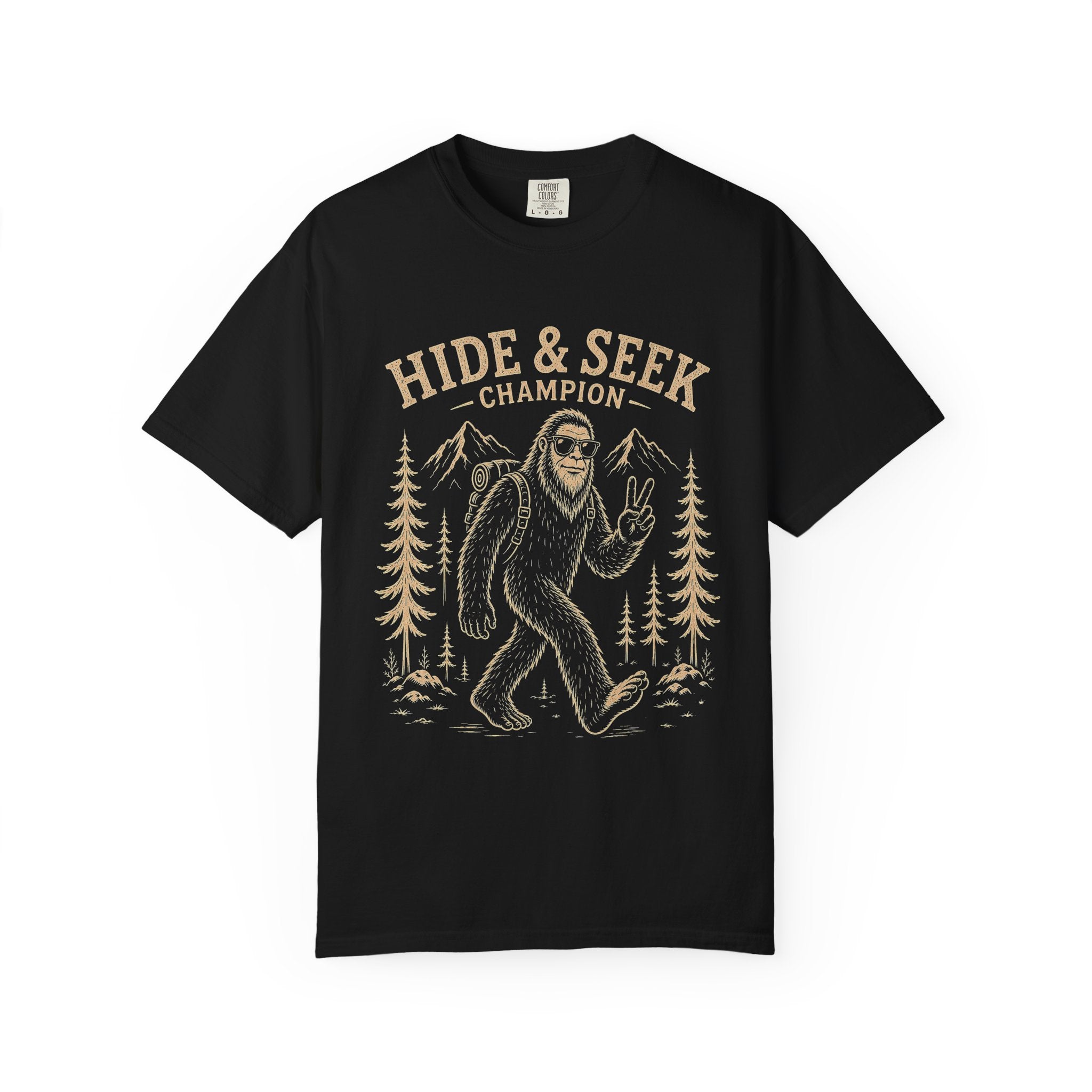 Hide and Seek Champion Shirt, Funny Bigfoot Tee, Sasquatch Joke Gift, Camping Humor Shirt, Comfort Colors