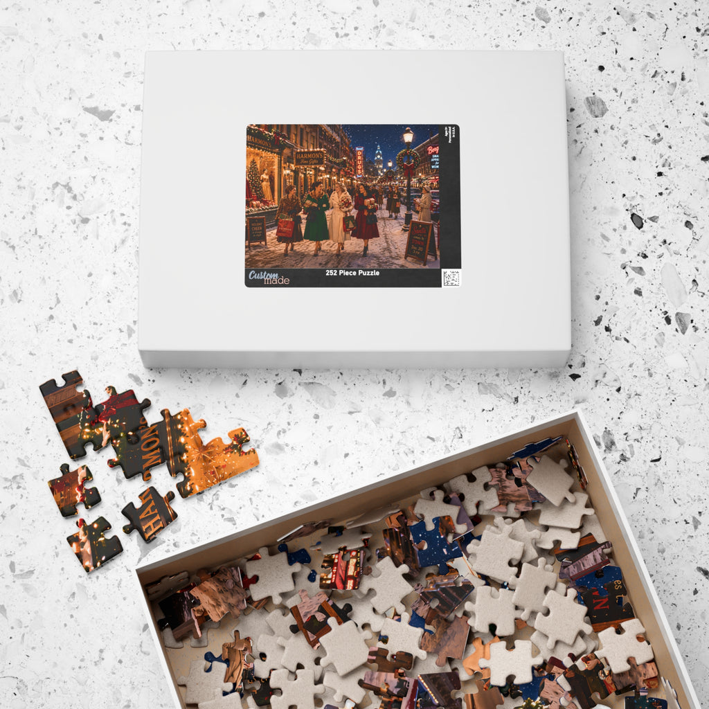 Darling, I Bought You Something – Vintage Christmas Shopping Art Puzzle