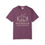 Out Of Office Club Minimal Shirt, Mountain Line Art Tee, Nature Lover Gift, Simple Hiking Shirt, Outdoor Graphic Comfort Colors