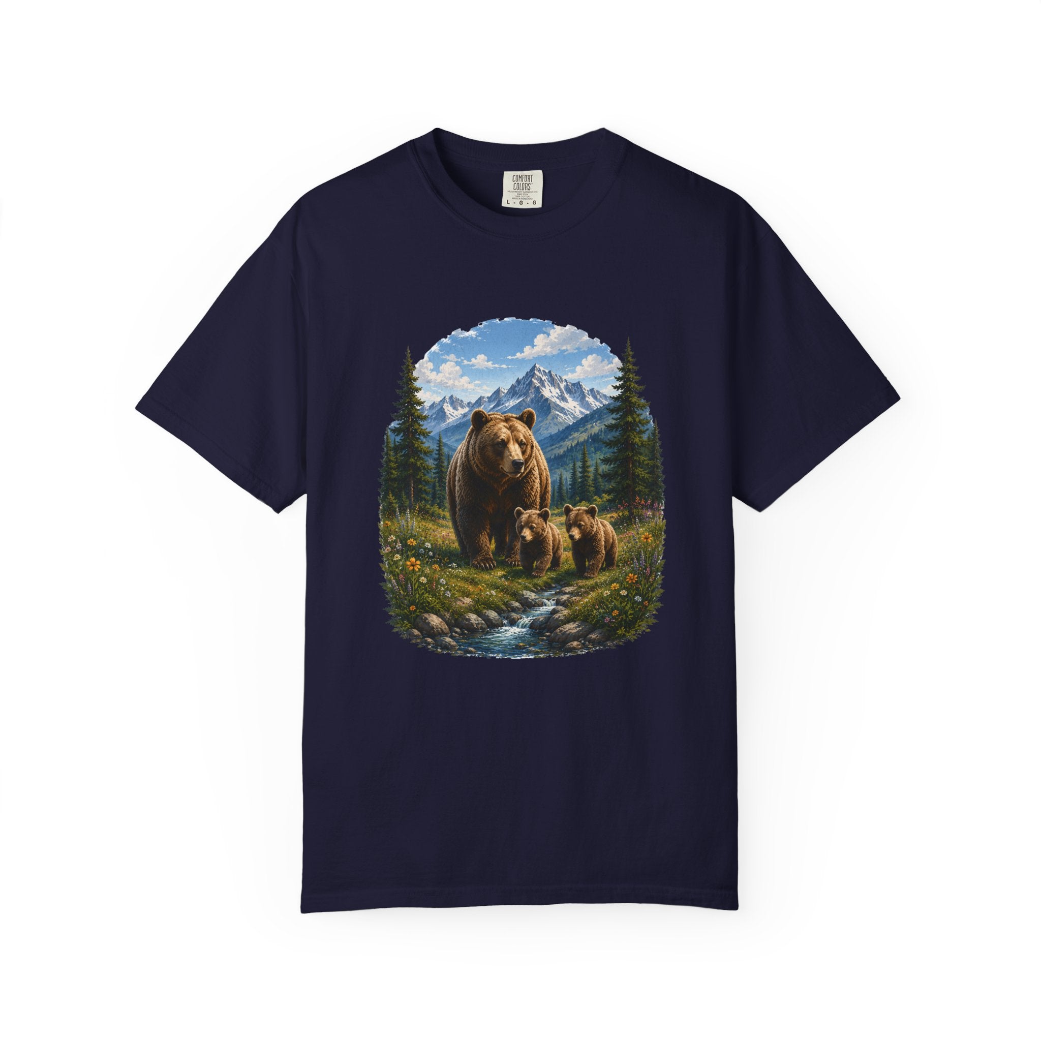 Bear Family Shirt, Mama Bear Gift, Wildlife Lover Tee, Nature Lover Shirt, Woodland Animal Comfort Colors Tee