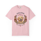 Light Golden Retriever Dog Mom T-Shirt | Fueled by Coffee & Golden Love