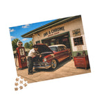 She Likes a Little Trouble Under the Hood – Retro Garage Art Puzzle