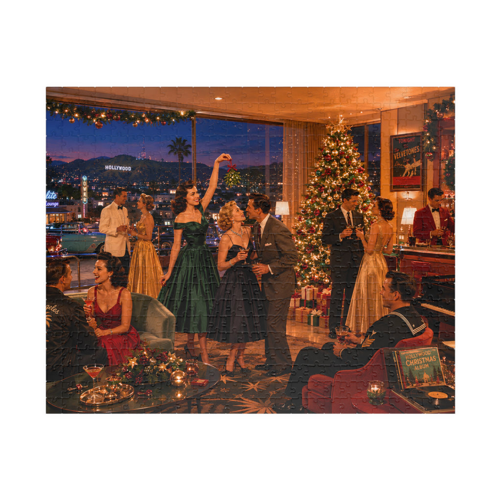 Just One Christmas Drink – Vintage Holiday Cocktail Party Art Puzzle