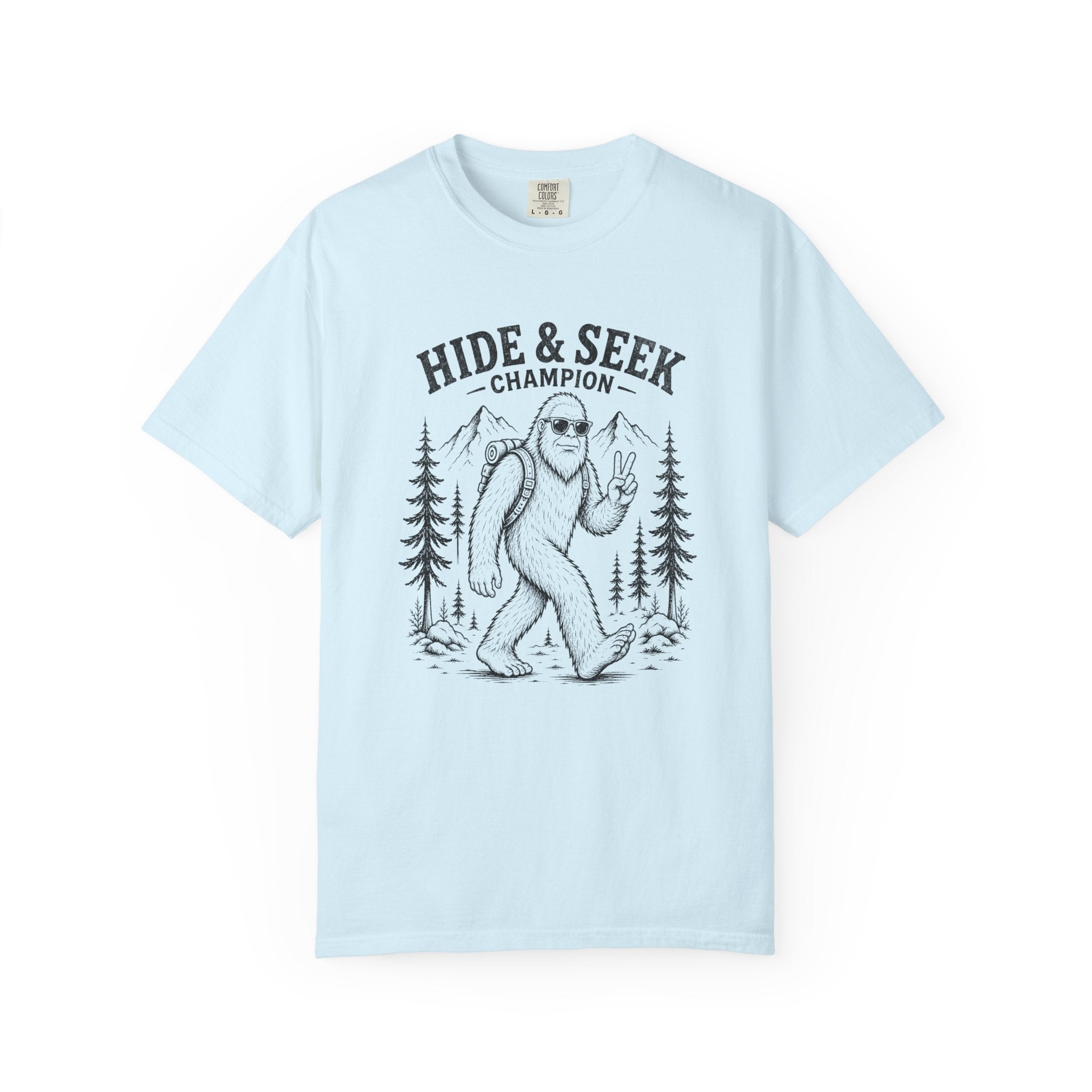 Hide and Seek Champion Shirt, Funny Bigfoot Tee, Sasquatch Joke Gift, Camping Humor Shirt, Comfort Colors