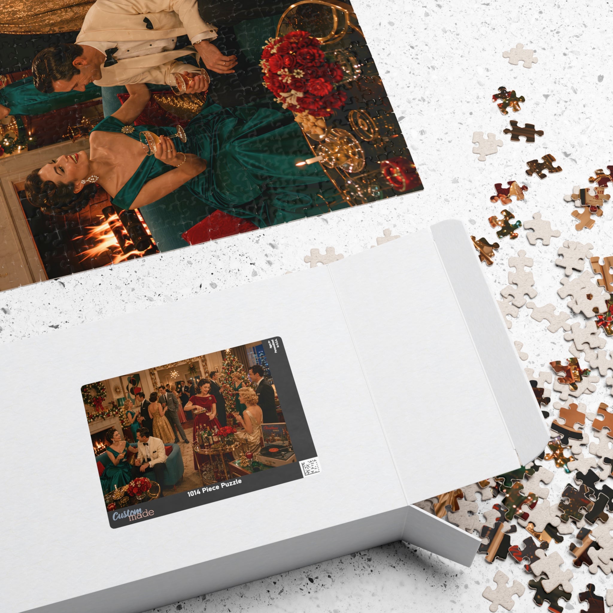 Christmas Cocktail Party – Vintage Holiday Glamour Art Puzzle