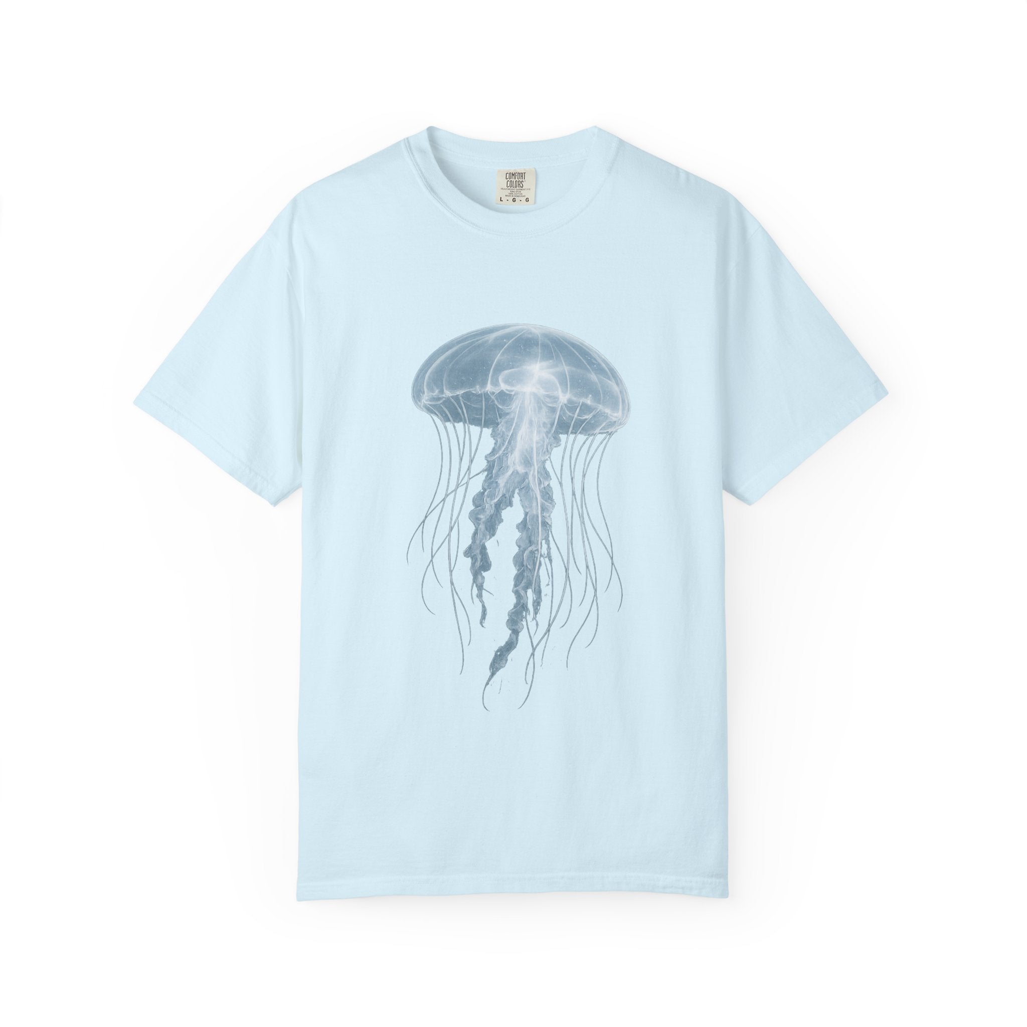 Large Jellyfish Graphic T-Shirt, Ocean Art Tee, Watercolor Sea Life Shirt, Coastal Lifestyle Gift, Beach Lover Tee