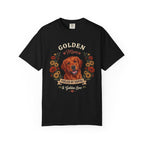 Red Golden Retriever Dog Mom T-Shirt | Fueled by Coffee & Golden Love