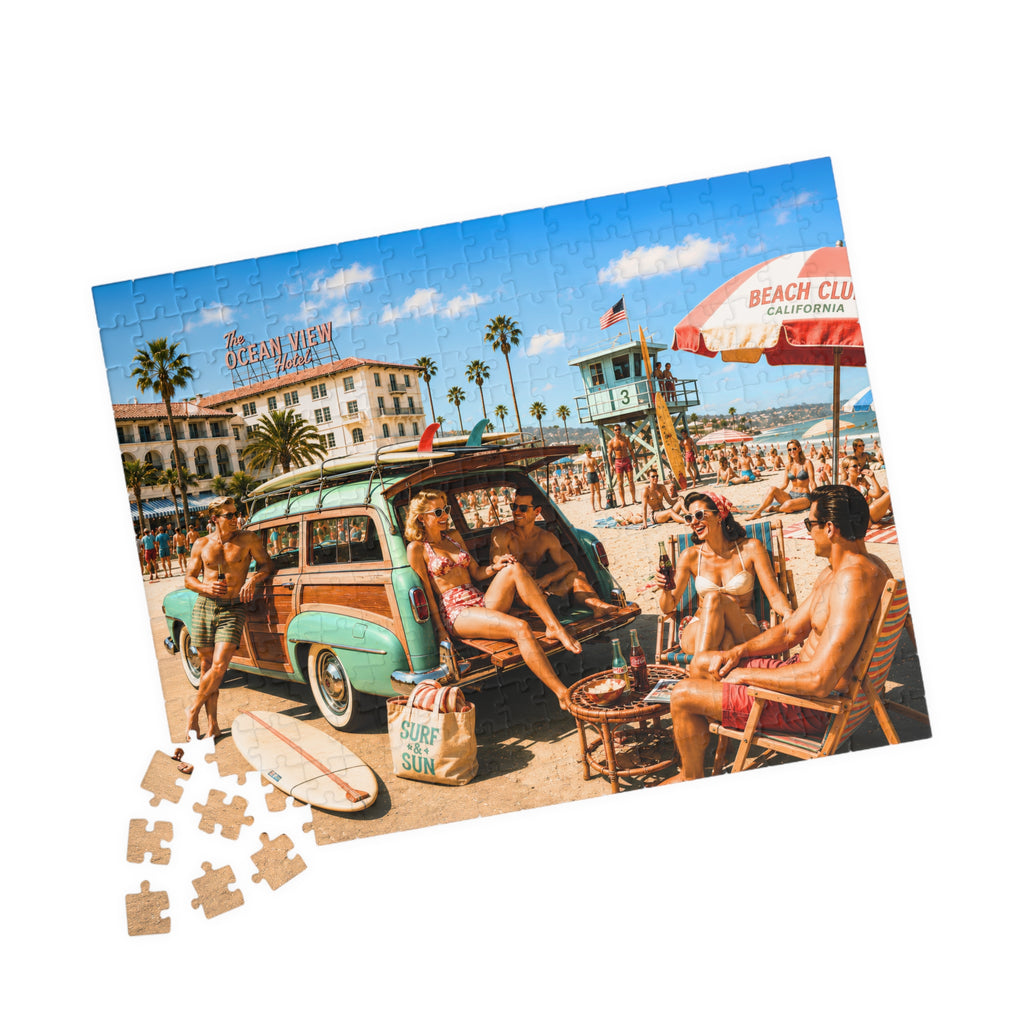 Out of Office, Possibly Forever – Retro California Beach Art Puzzle