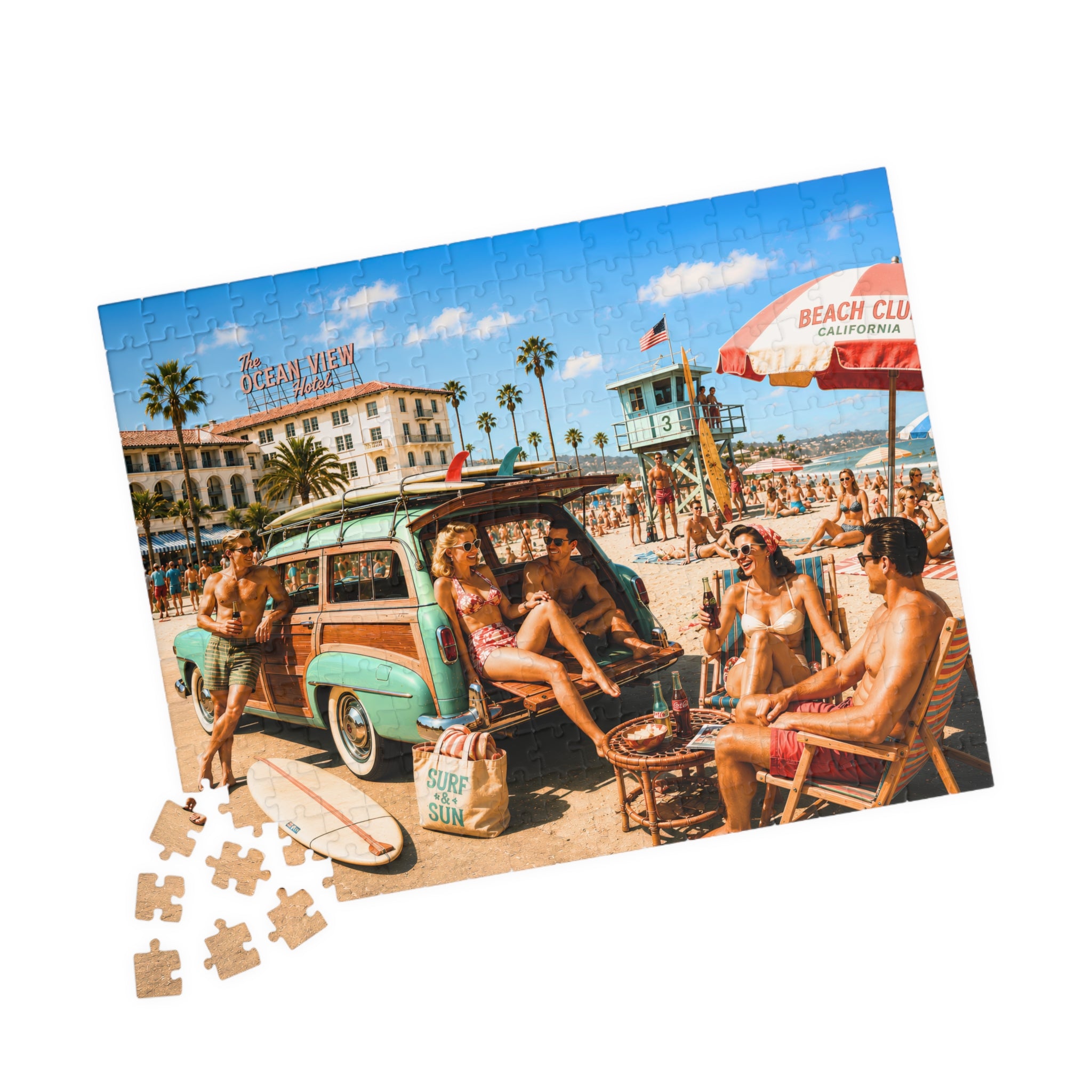 Out of Office, Possibly Forever – Retro California Beach Art Puzzle