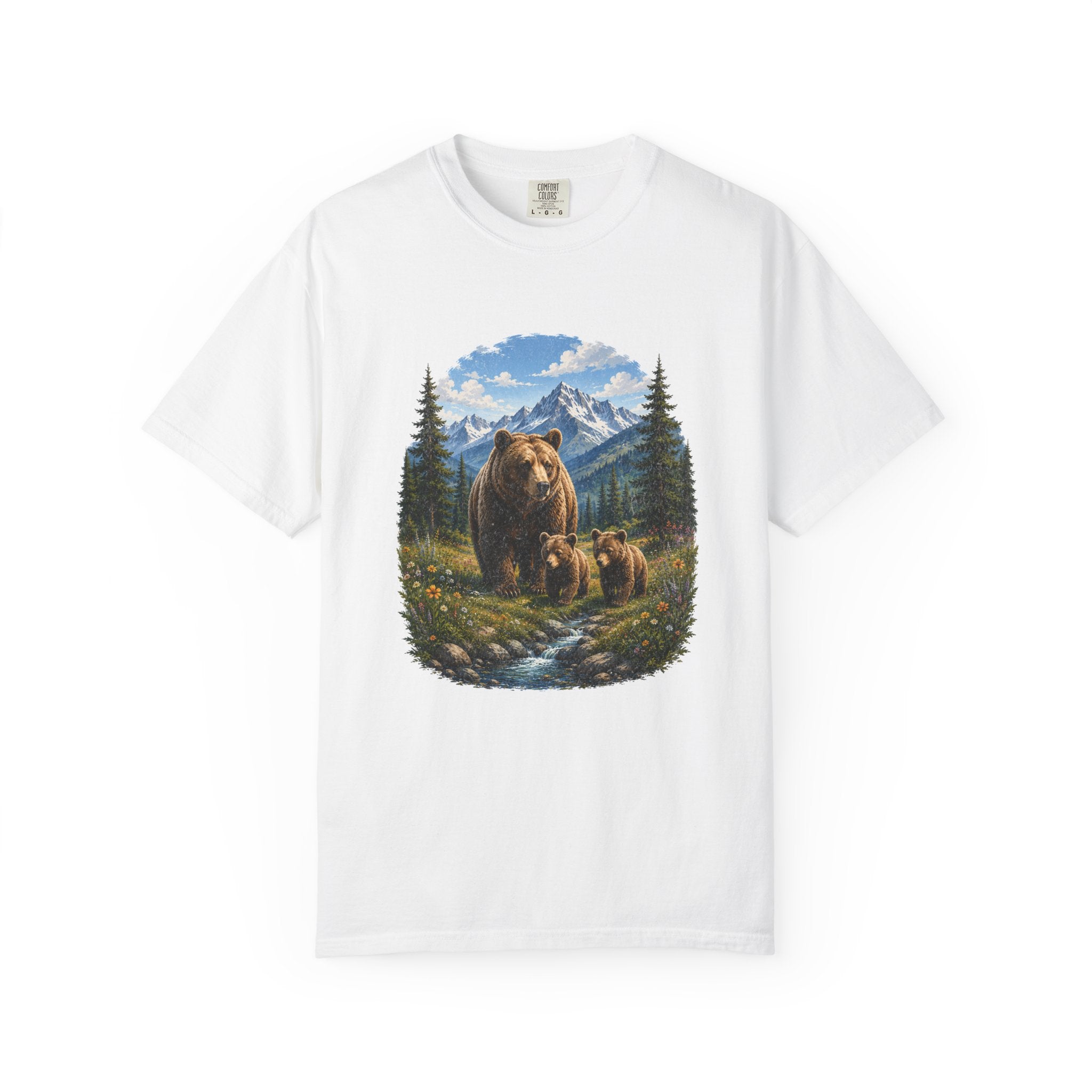 Bear Family Shirt, Mama Bear Gift, Wildlife Lover Tee, Nature Lover Shirt, Woodland Animal Comfort Colors Tee