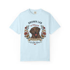 Chocolate Labrador Dog Mom T-Shirt | Fueled by Coffee & Lab Love