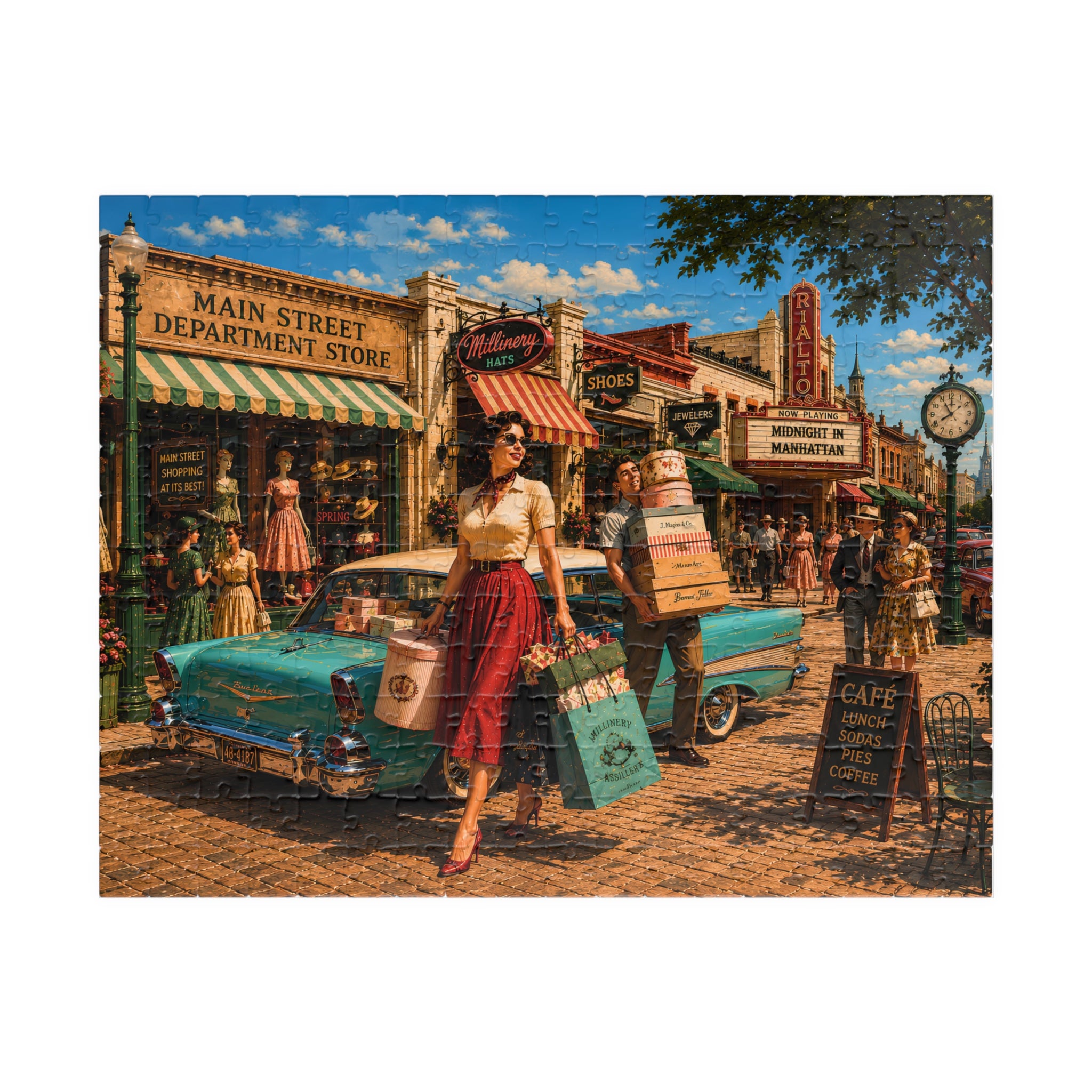 Just One More Little Thing – Retro Main Street Shopping Art Puzzle