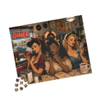 Girls Just Wanna Have Brunch – Retro Pin-Up Jigsaw Puzzle
