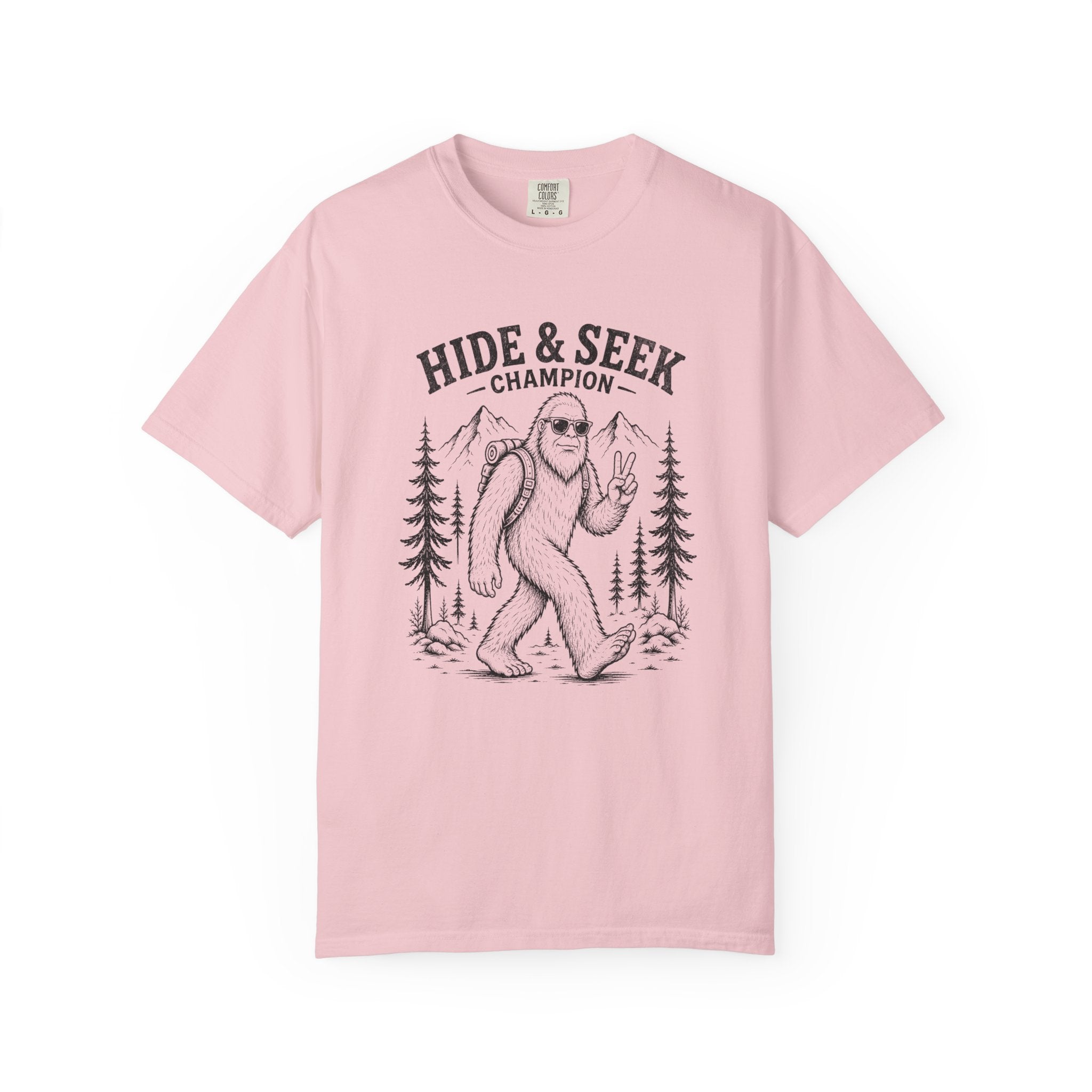 Hide and Seek Champion Shirt, Funny Bigfoot Tee, Sasquatch Joke Gift, Camping Humor Shirt, Comfort Colors