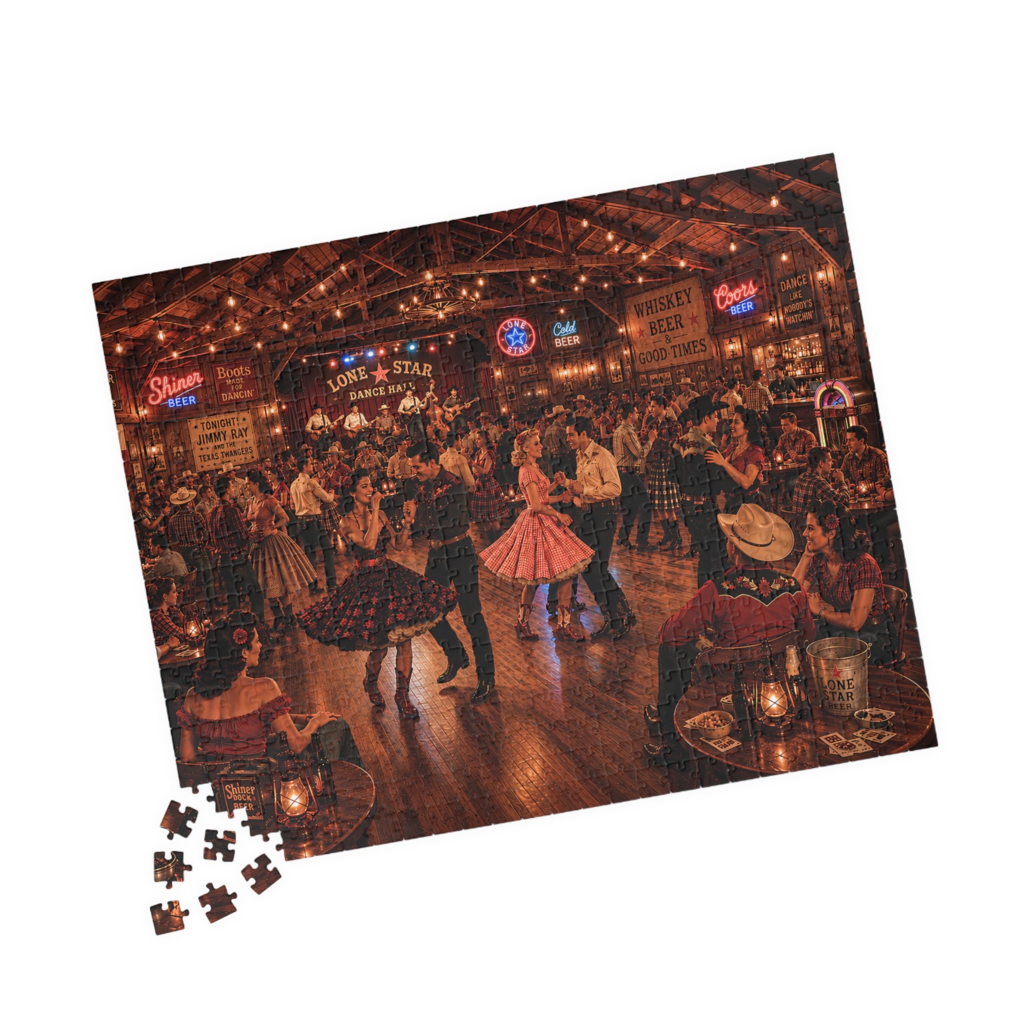 Darling, Save Me a Dance – Vintage Western Dance Hall Art Puzzle
