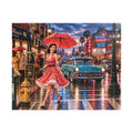 A Little Rain Never Ruined the Outfit – Retro Pin-Up City Art Puzzle