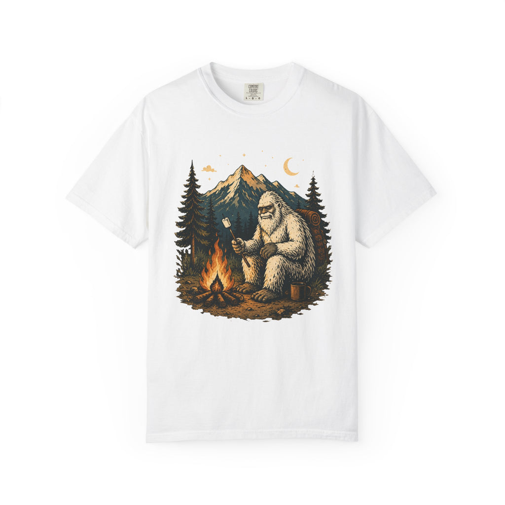 Yeti Around the Campfire – Funny Camping T-Shirt | Outdoors Edition