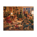 Cozy Vintage Christmas – Retro Holiday Gathering Art Puzzle