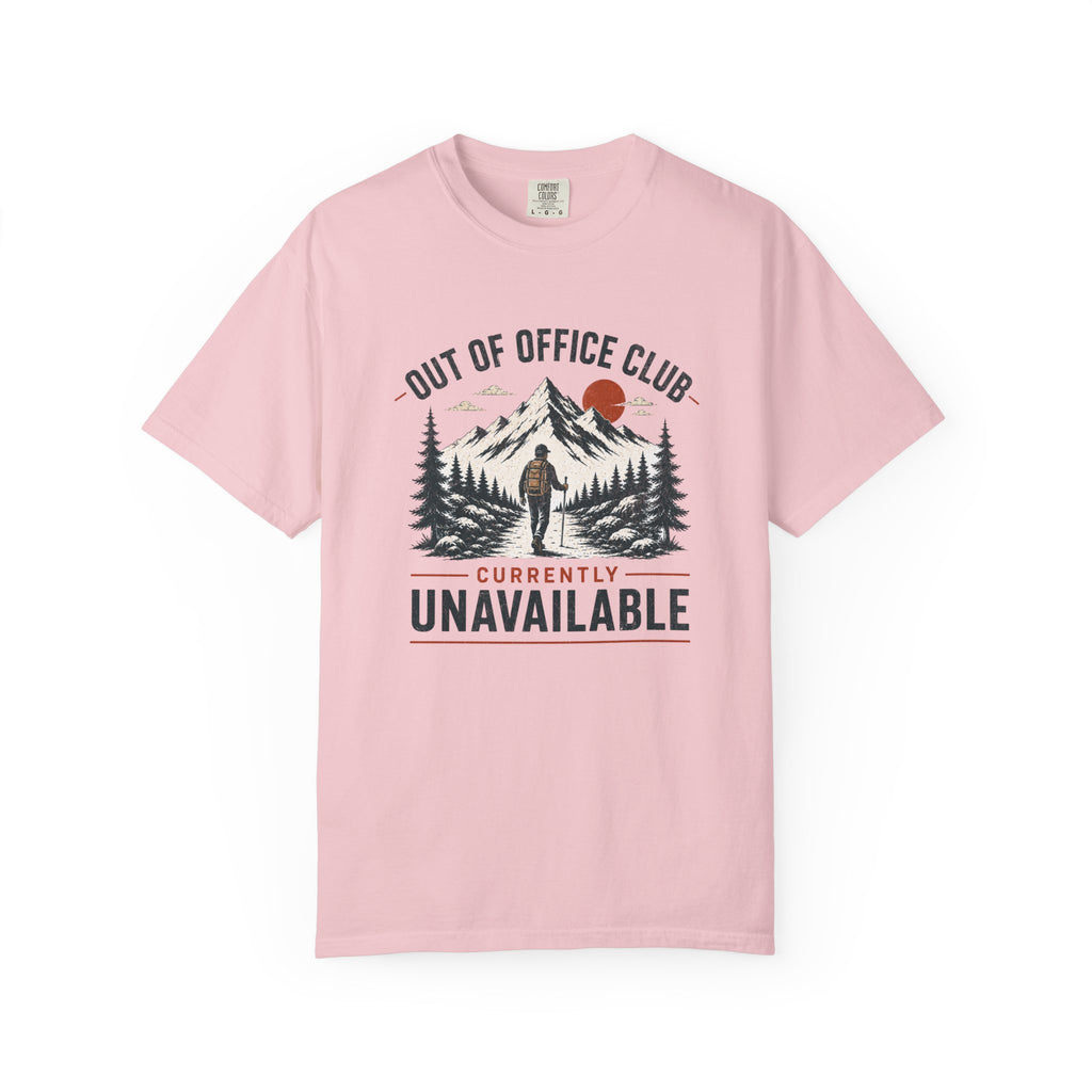 Out Of Office Club Hiking Shirt, Backpacker Gift, Adventure Travel Tee, Nature Lover Shirt, Mountain Hiking Comfort Colors Tee