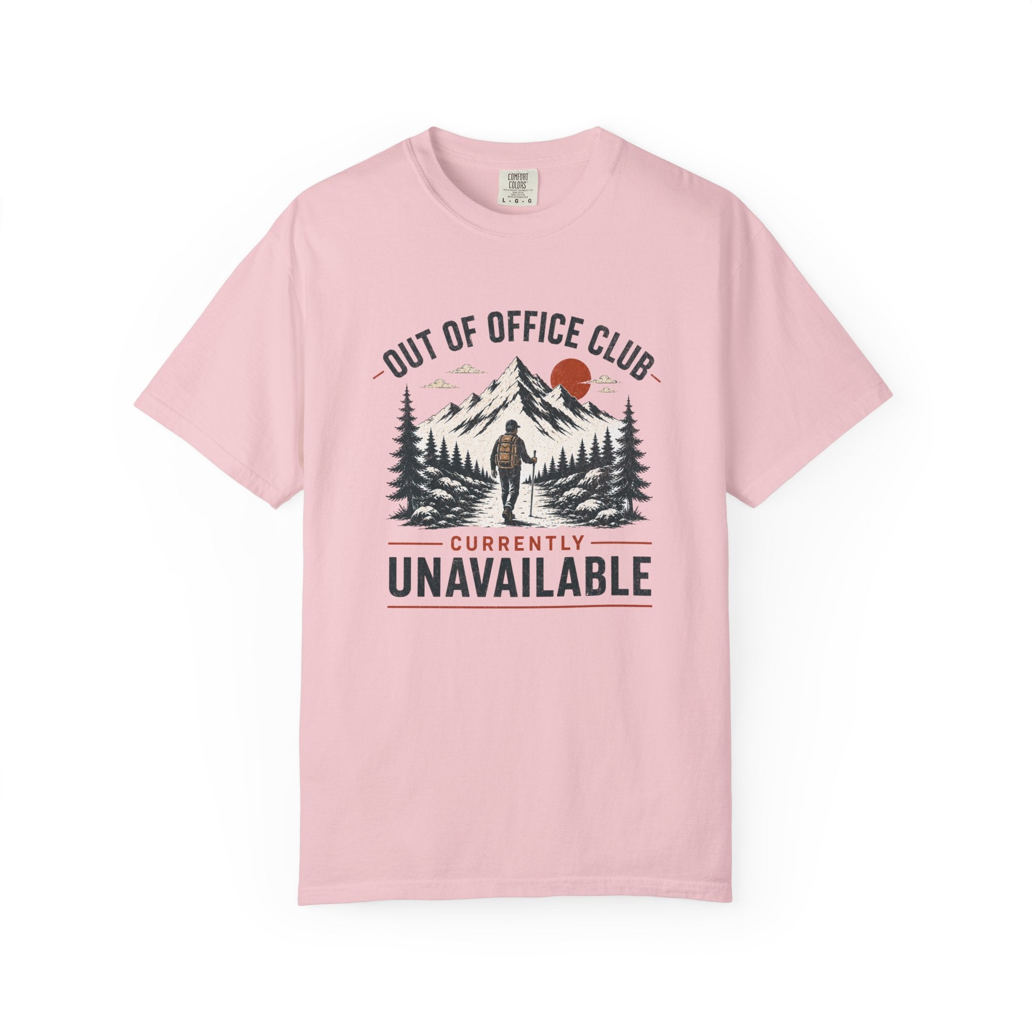 Out Of Office Club Hiking Shirt, Backpacker Gift, Adventure Travel Tee, Nature Lover Shirt, Mountain Hiking Comfort Colors Tee