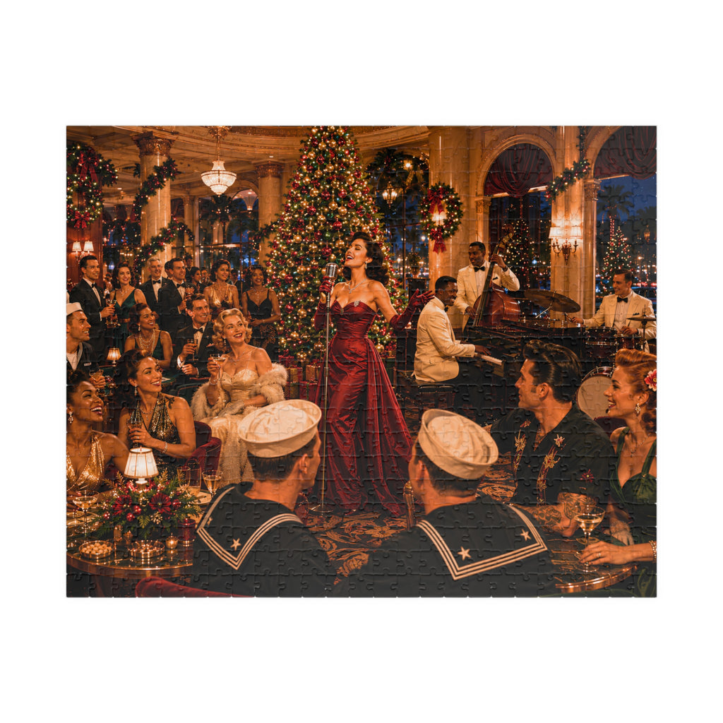 All I Want for Christmas Is Trouble – Vintage Christmas Party Art Puzzle