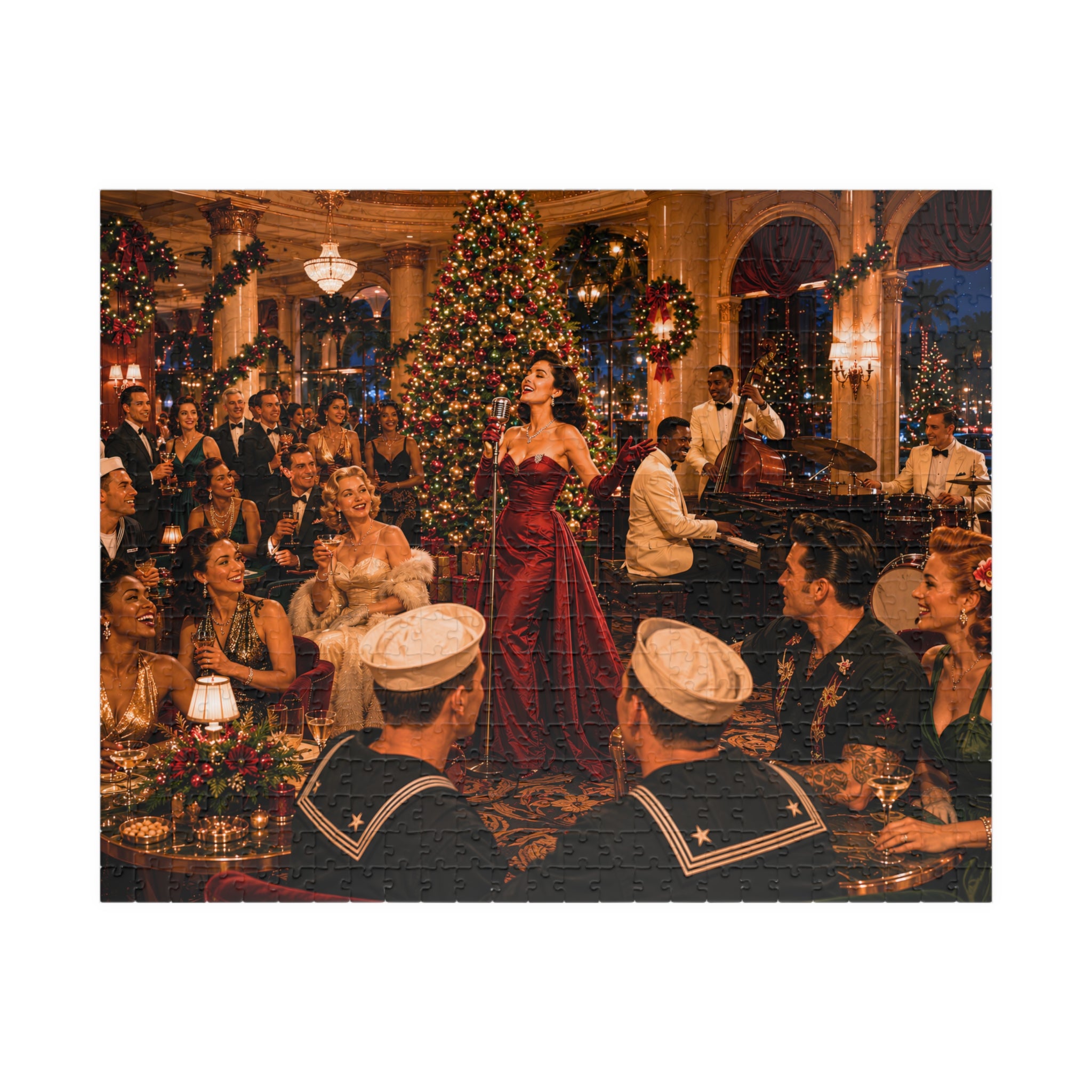 All I Want for Christmas Is Trouble – Vintage Christmas Party Art Puzzle