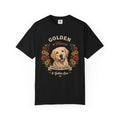 Light Golden Retriever Dog Mom T-Shirt | Fueled by Coffee & Golden Love