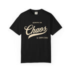 Fueled by Chaos & Competence – Funny Coworker T-Shirt | Explorer Edition