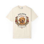 Golden Retriever Dog Mom T-Shirt | Fueled by Coffee & Golden Love