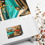 I'm Just Looking, Darling – Vintage Car Dealership Art Puzzle