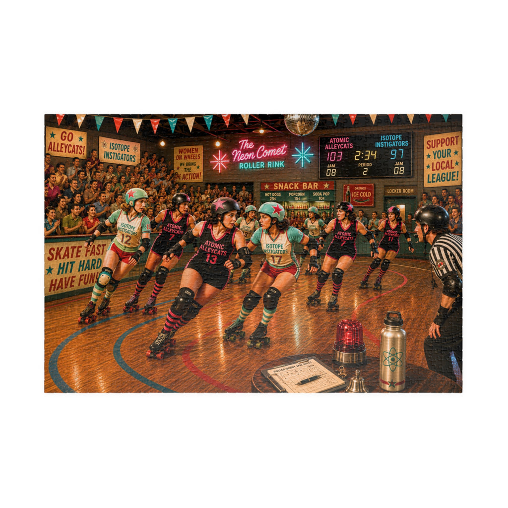 Play Nice? Absolutely Not. – Vintage Roller Derby Art Puzzle