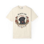 Black Labrador Dog Mom T-Shirt | Fueled by Coffee & Lab Love