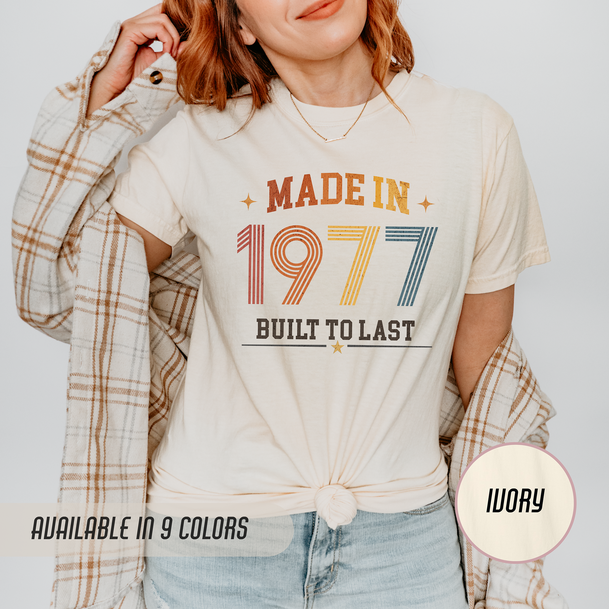 Made in 1977 T-Shirt – 49th Birthday Gift