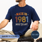 Made in 1981 – Birthday T-Shirt | Built to Last