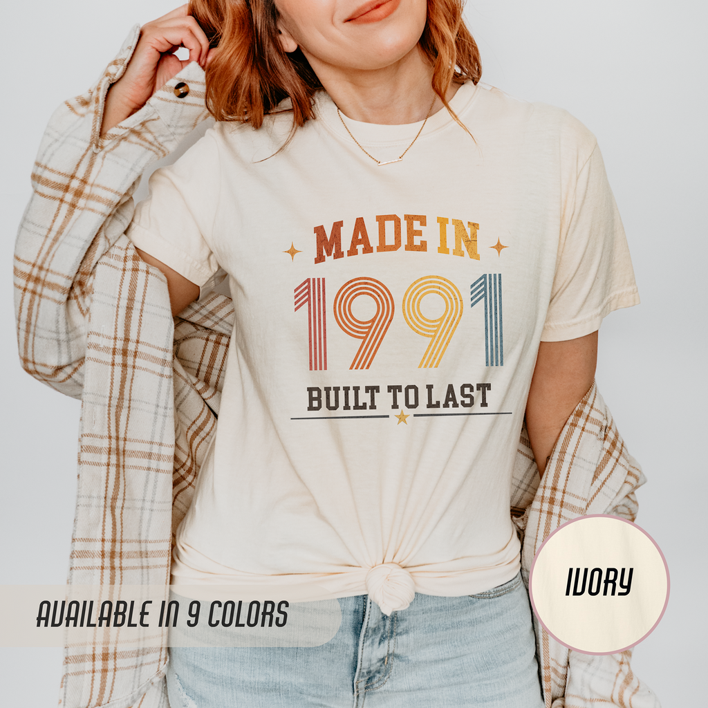 Made in 1991 T-Shirt – 35th Birthday Gift