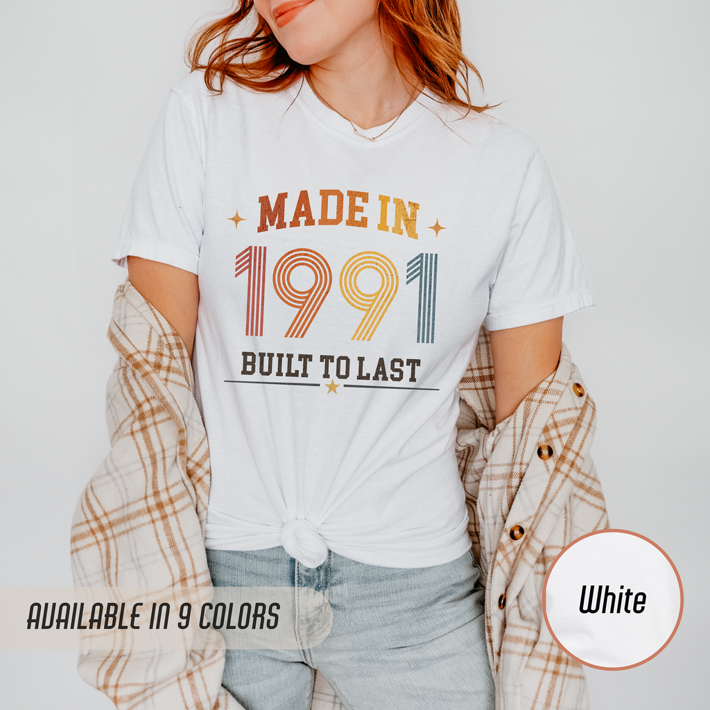 Made in 1991 T-Shirt – 35th Birthday Gift