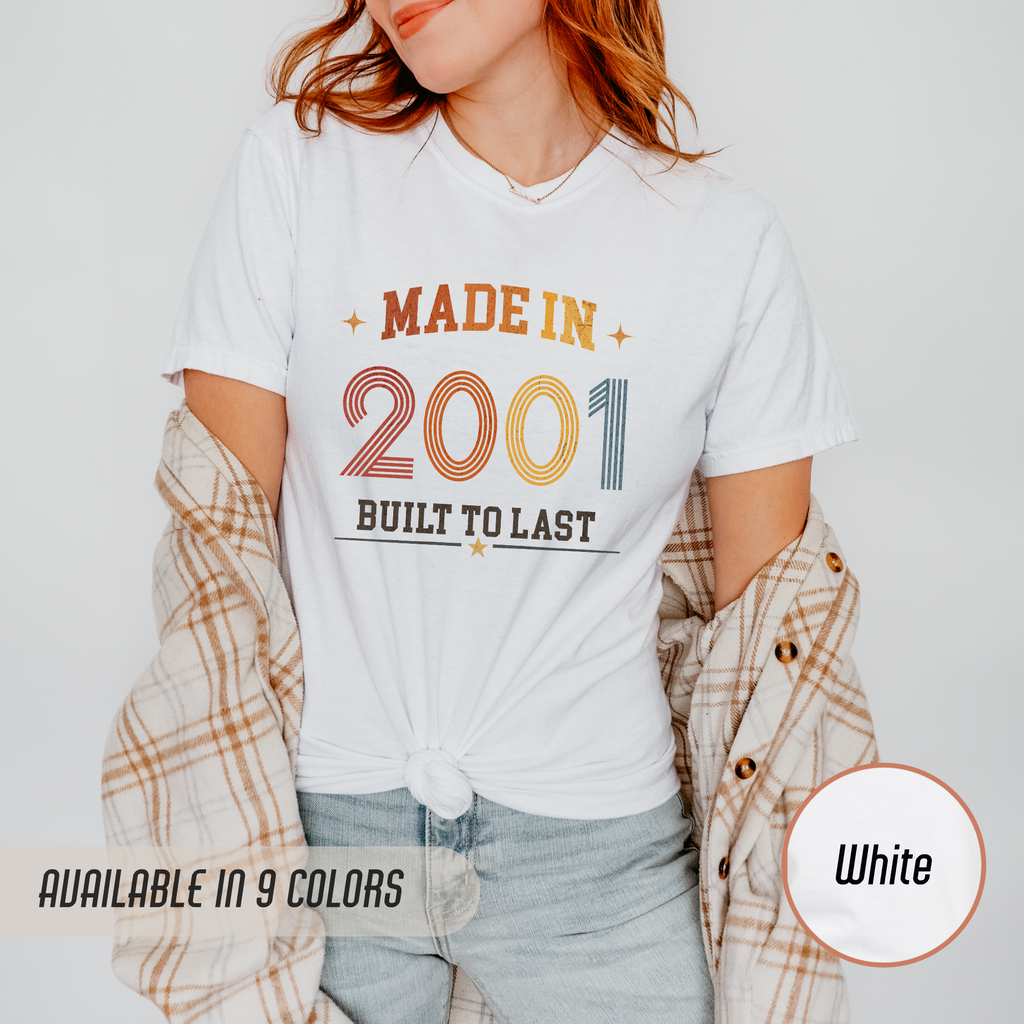 Made in 2001 T-Shirt – 25th Birthday Gift