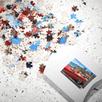She Took the Scenic Route – Retro California Convertible Art Puzzle