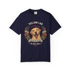 Yellow Labrador Dog Mom T-Shirt | Fueled by Coffee & Lab Love