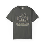 Out Of Office Club Minimal Shirt, Mountain Line Art Tee, Nature Lover Gift, Simple Hiking Shirt, Outdoor Graphic Comfort Colors