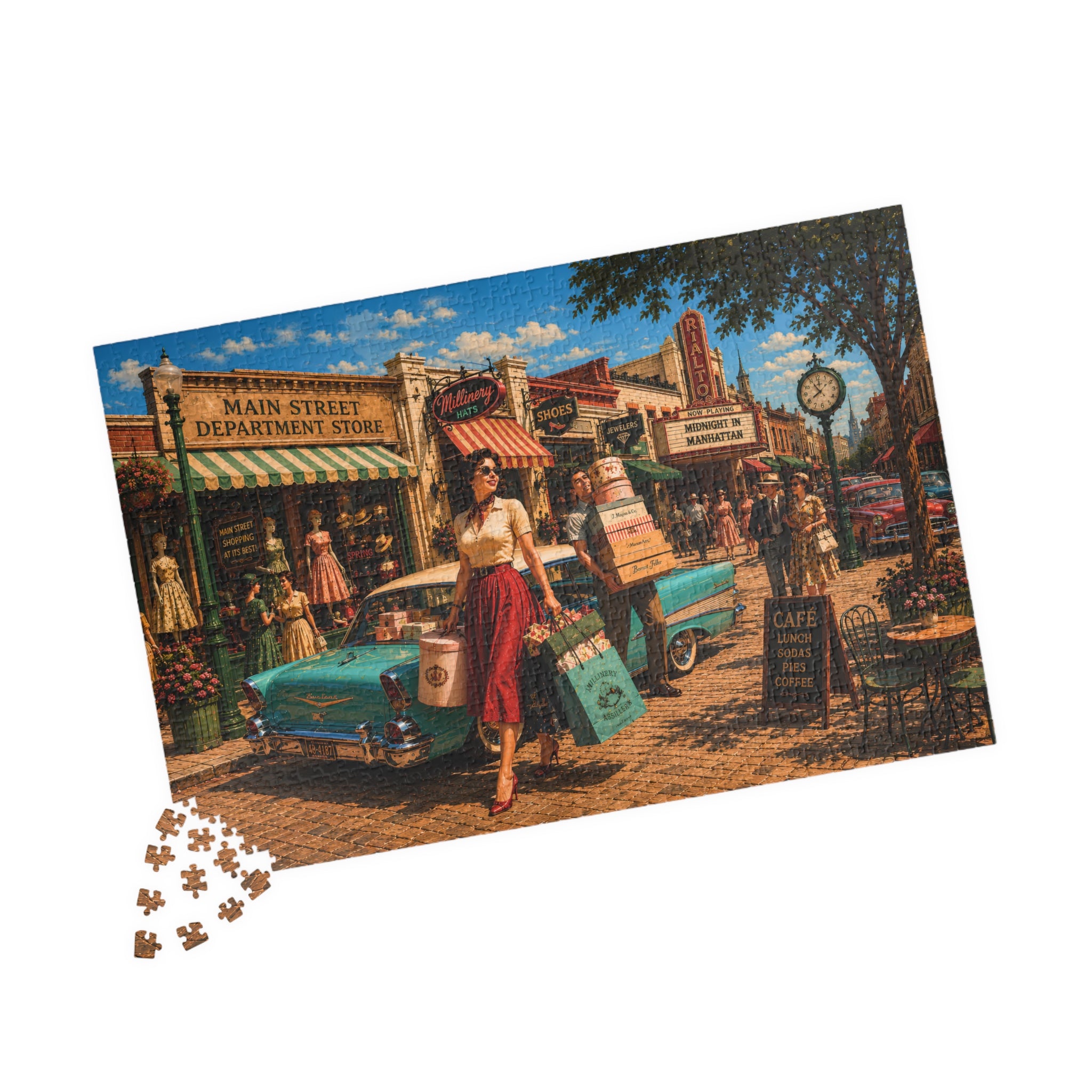 Just One More Little Thing – Retro Main Street Shopping Art Puzzle