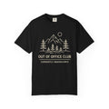 Out Of Office Club Minimal Shirt, Mountain Line Art Tee, Nature Lover Gift, Simple Hiking Shirt, Outdoor Graphic Comfort Colors