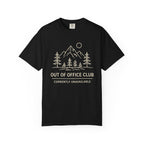 Out Of Office Club Minimal Shirt, Mountain Line Art Tee, Nature Lover Gift, Simple Hiking Shirt, Outdoor Graphic Comfort Colors