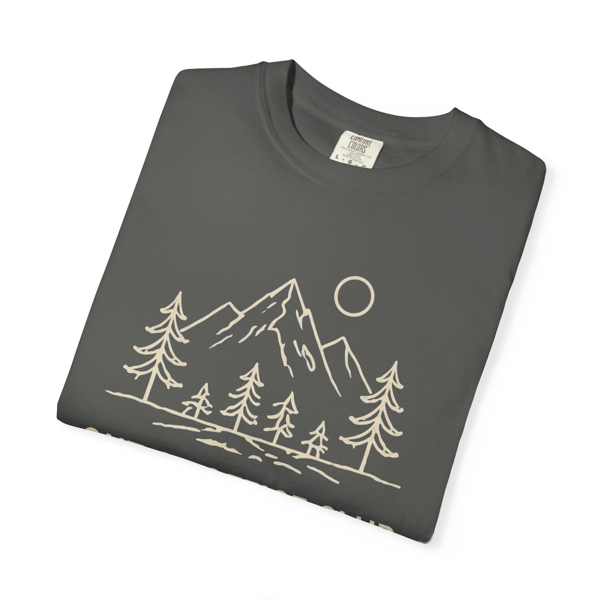 Out Of Office Club Minimal Shirt, Mountain Line Art Tee, Nature Lover Gift, Simple Hiking Shirt, Outdoor Graphic Comfort Colors