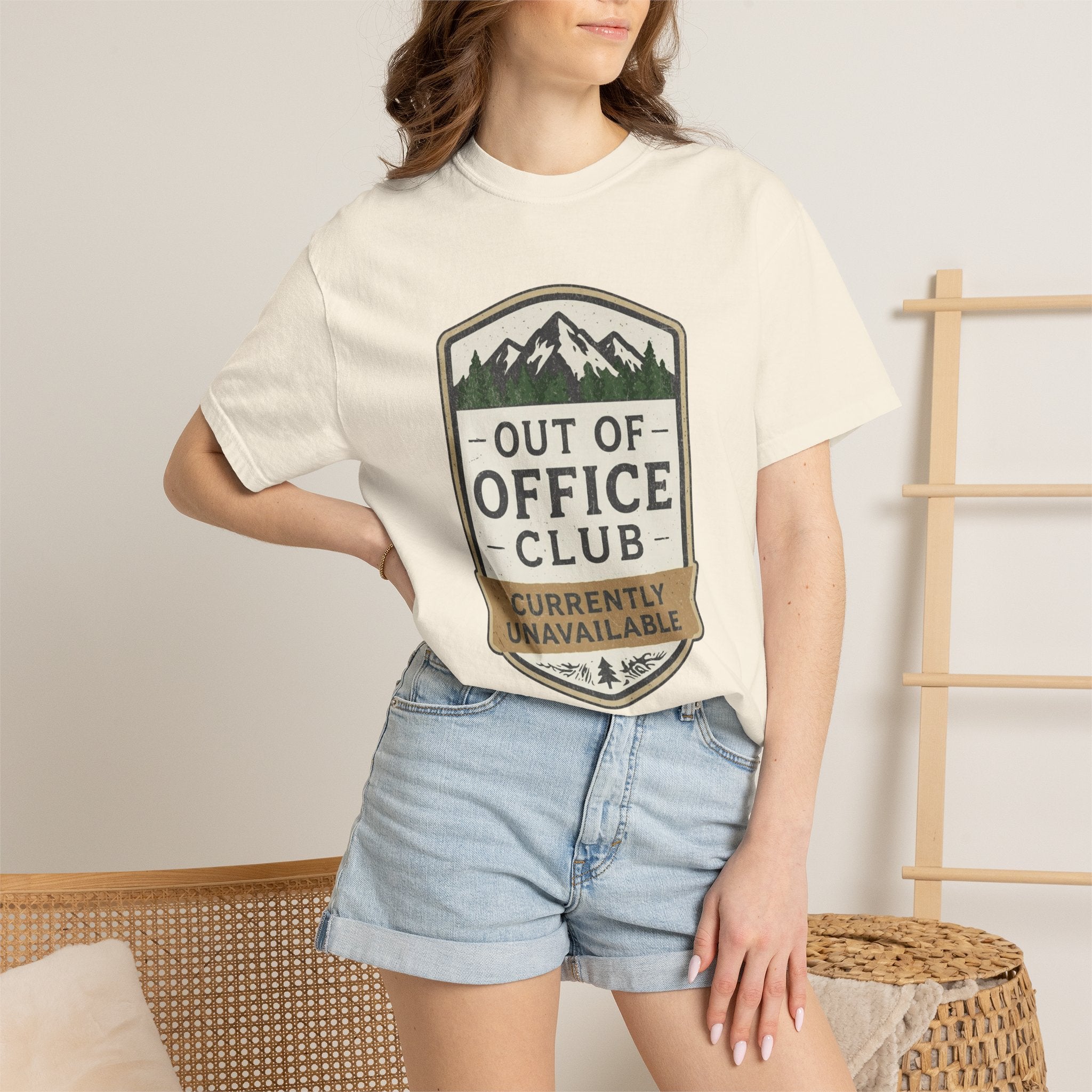 Out Of Office Club Shirt, Hiking Shirt Comfort Colors, Outdoor Adventure Tee, Mountain Lover Gift, Camping Shirt, Nature Lover Tee