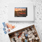 No Plans, No Problem – Retro Route 66 Desert Road Trip Art Puzzle