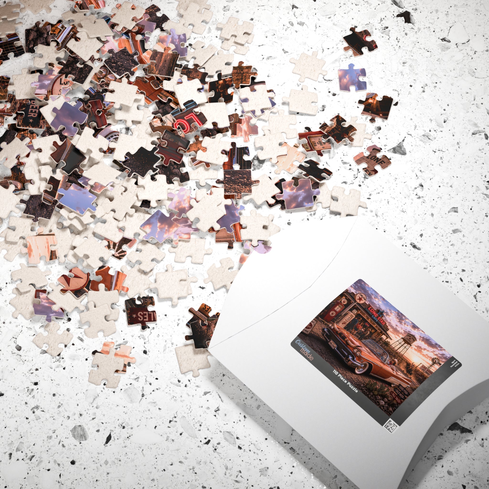 Darling, We're Not Turning Back – Retro Route 66 Road Trip Art Puzzle