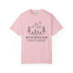 Out Of Office Club Minimal Shirt, Mountain Line Art Tee, Nature Lover Gift, Simple Hiking Shirt, Outdoor Graphic Comfort Colors